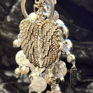 Silver Angel Wings Purse Charm